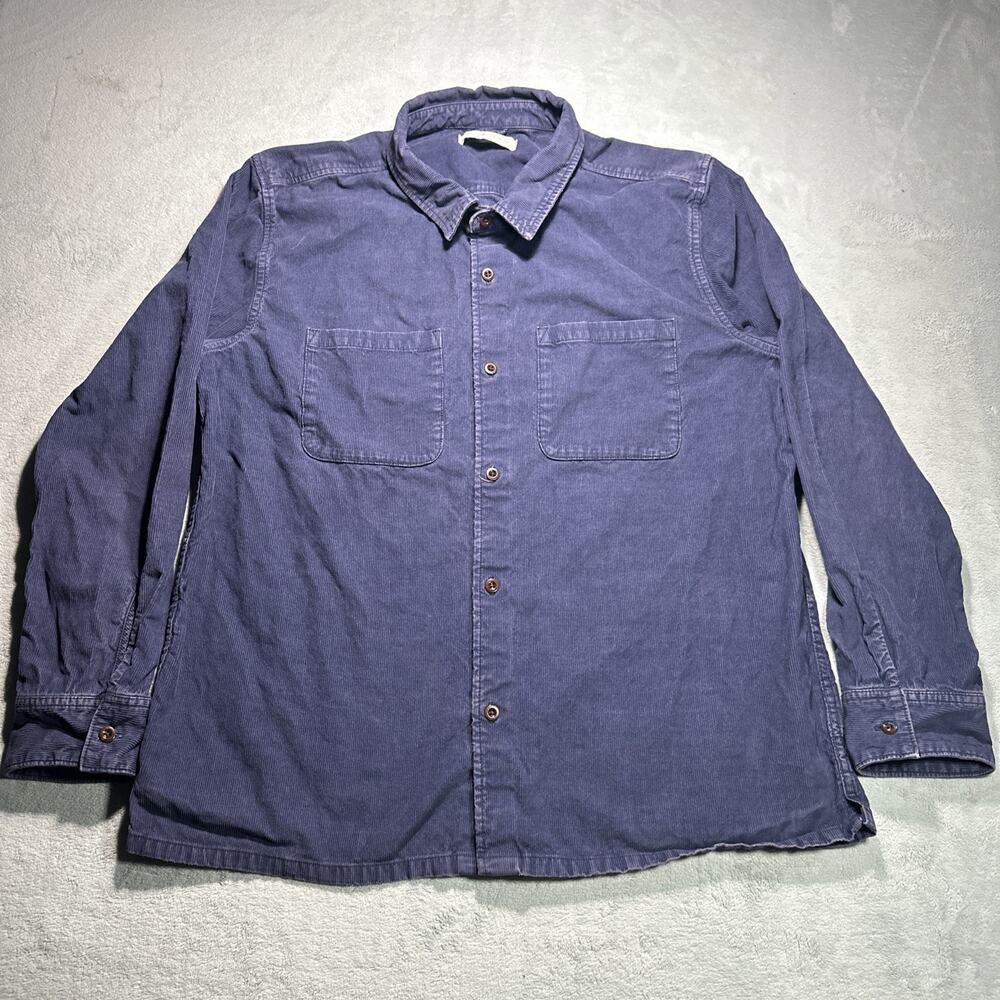 Outerknown Corduroy Heavyweight Button Up Shirt XL Lumberjack Thick blue Y2K